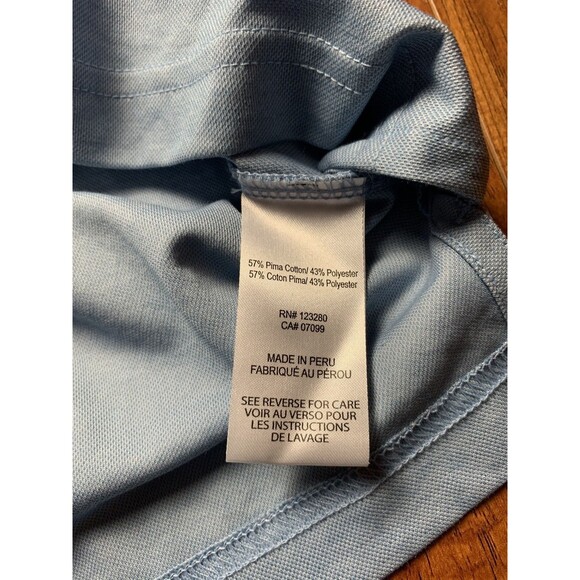 TRAVIS MATHEW Shirt Mens XXL Light Blue Pima Cotton Golf Polo Casual - Picture 7 of 9